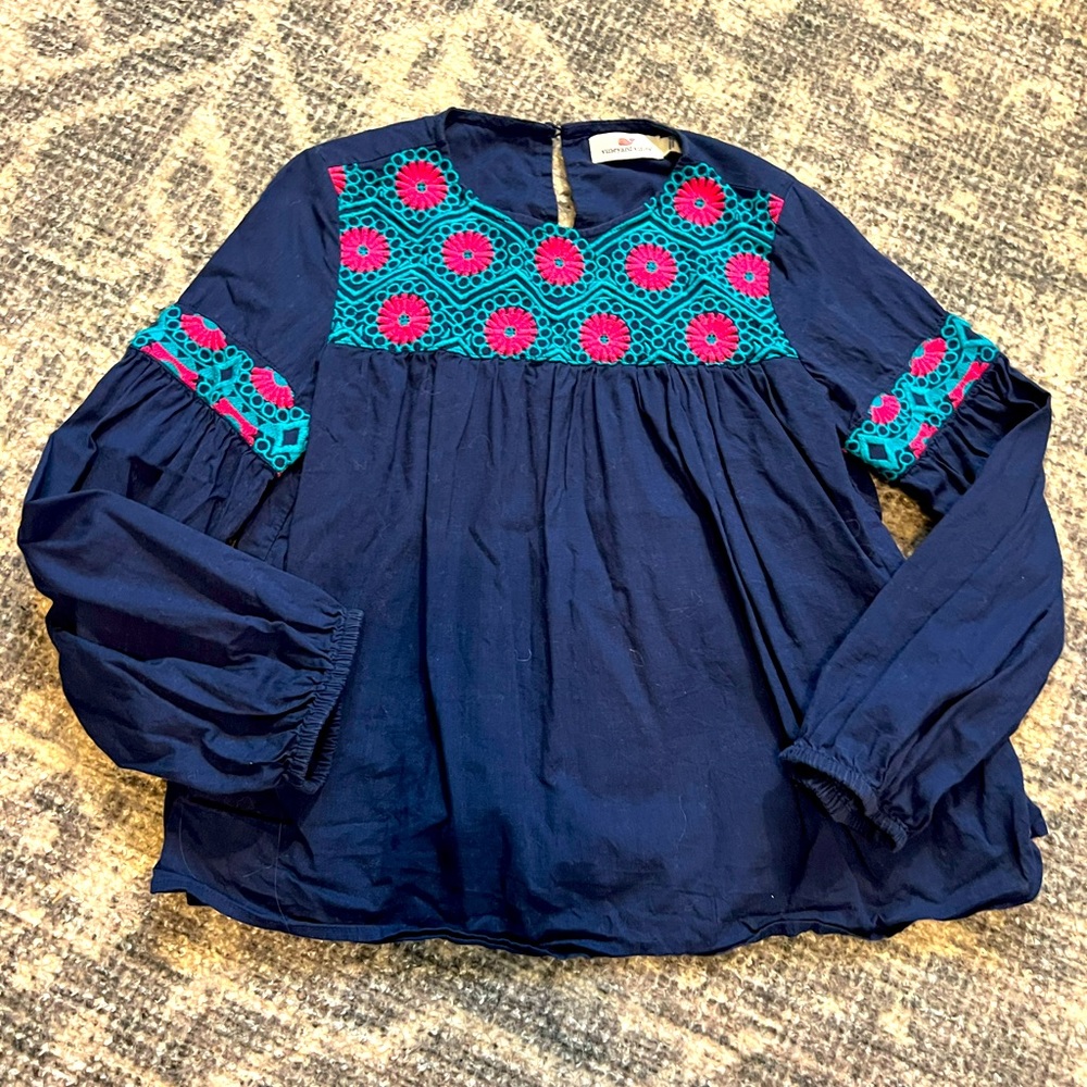 Vineyard Vines Girls Embroidered Tunic top XS